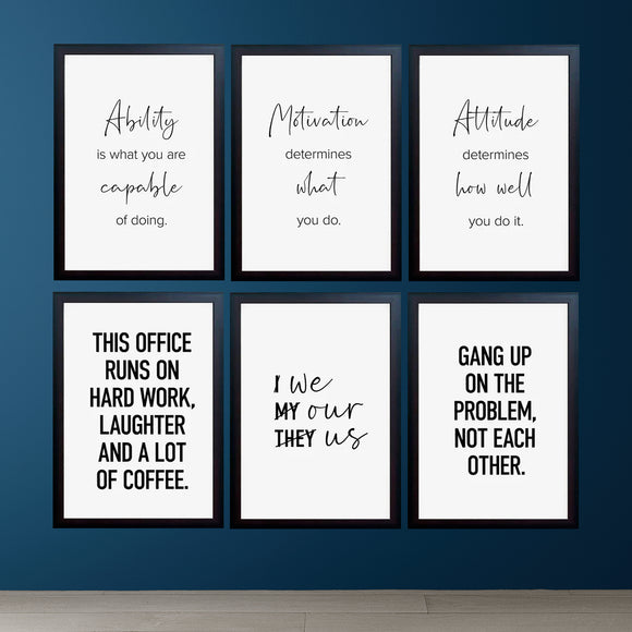 Business Strategy Quotes Set of 6 frames