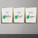 Stay Positive , Be Happy Quotes For Home And Offices Set of 3-4