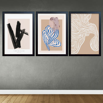 Set of 3 Abstract Art Frames Home Decor frame set