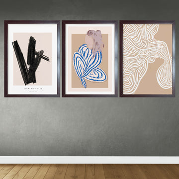 Set of 3 Abstract Art Frames Home Decor frame set - 0