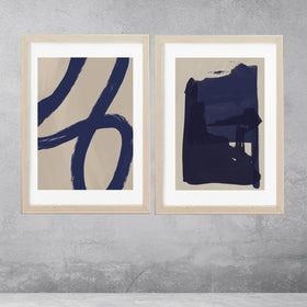 Buy white Set of 2 Abstract Art Frame set