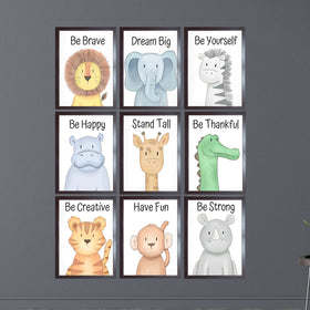 9 Pcs Kids Room Decor/ Nursery Wall Set - 0