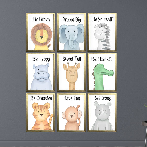 9 Pcs Kids Room Decor/ Nursery Wall Set