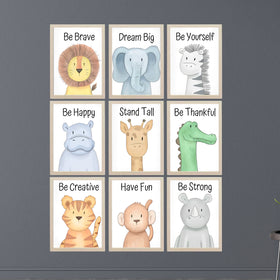 Buy white 9 Pcs Kids Room Decor/ Nursery Wall Set