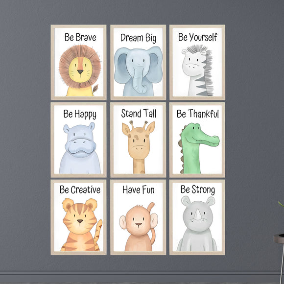 9 Pcs Kids Room Decor/ Nursery Wall Set