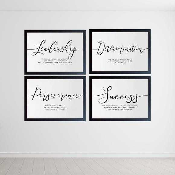 Work Self Motivation Quotes For Home & Office Set of 4
