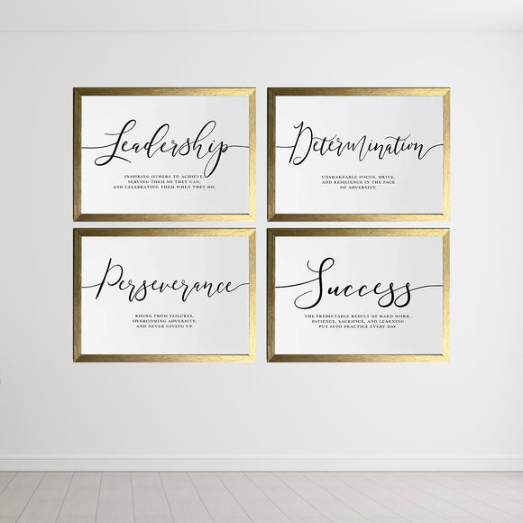 Work Self Motivation Quotes For Home & Office Set of 4