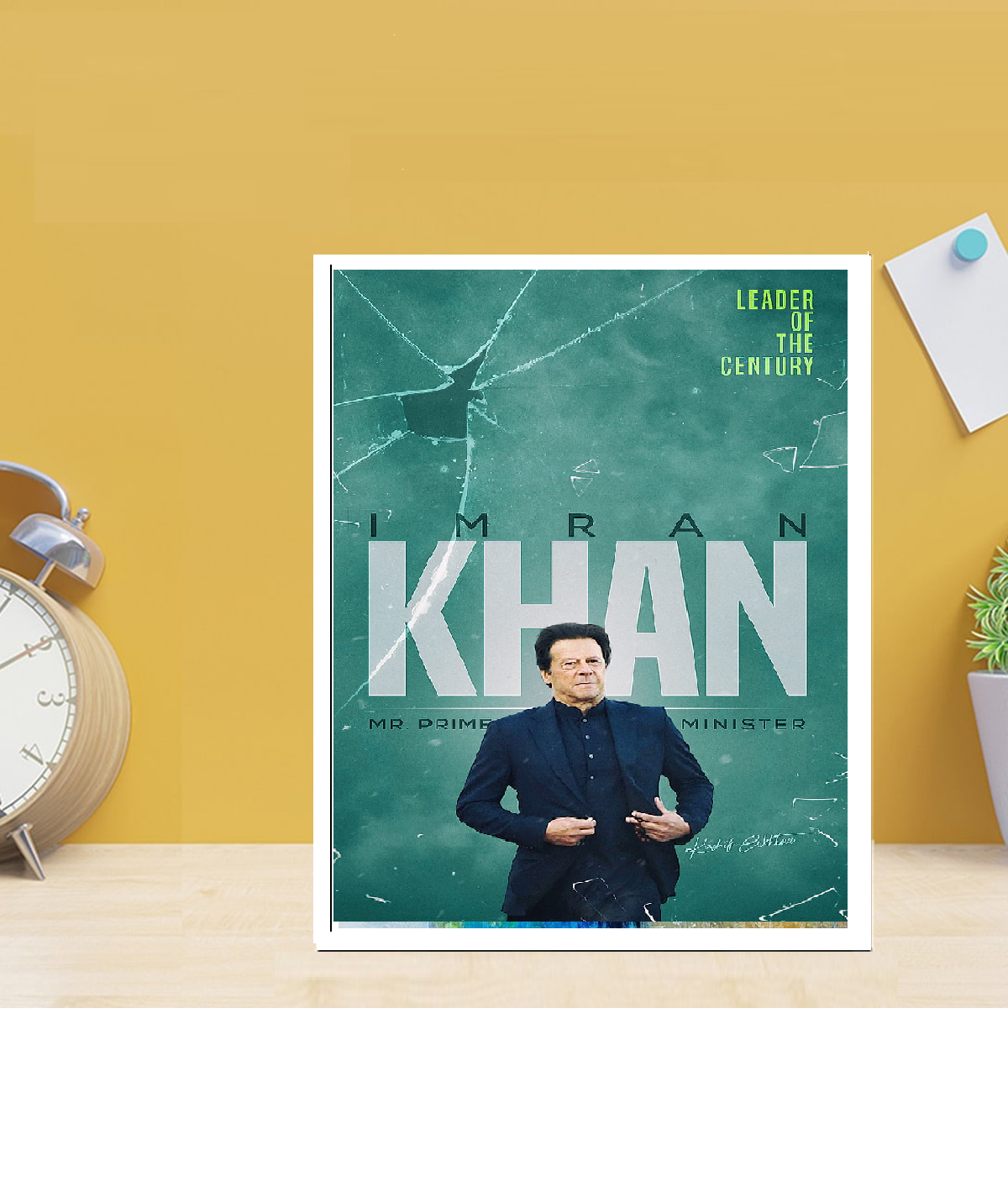 Imran PTI PPP PMLN Pakistan Leader Khan, Single Picture Frame with FREE Custom Print, Absolutely Not Quote IK Frame