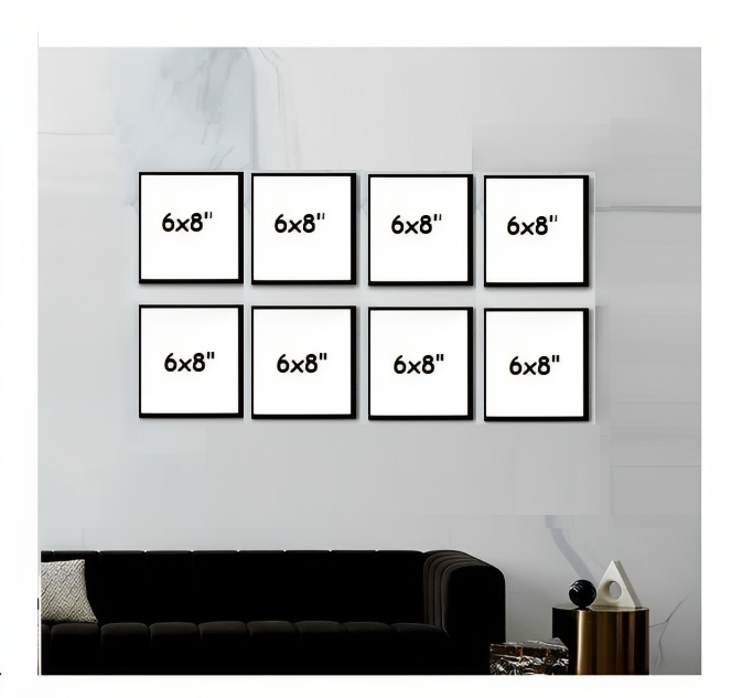 Pack of 8 A5 size 6x8" Collage Frame set with Custom Picture