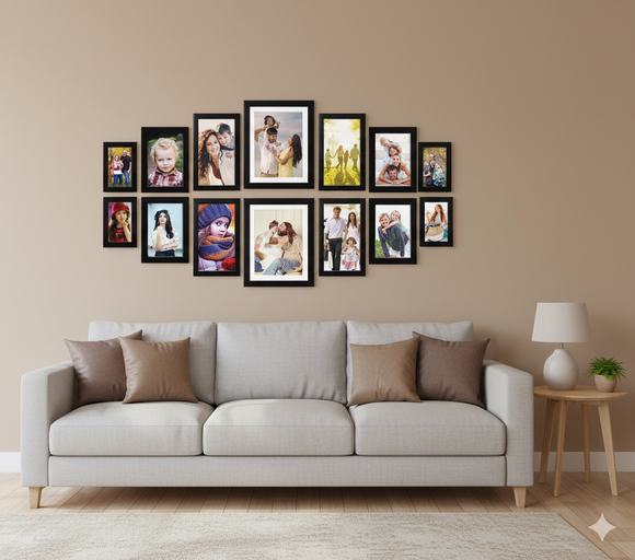 Pack of 14 Collage Frame set (8x10" - 2pc, 6x8" - 4 pc, 5x7" - 4 pc, 4x6" - 4 pc)