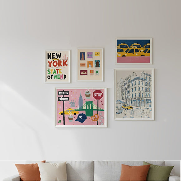 colorful new york style frames