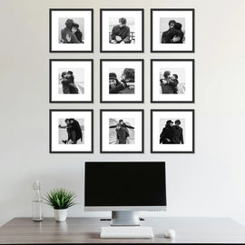 Personalized Picture Frame Set of 9 – Multi Collage Gallery Square Photo Frames