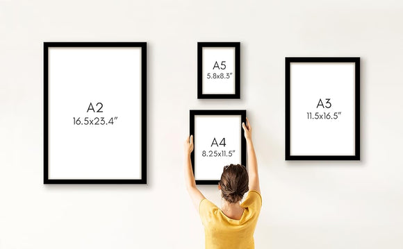 Custom Picture Frame with glass - Thin Border Picture Frame for Wall Display - Hanging Hardware Included