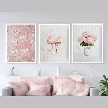 Charming Trio: Girls' Nursery Wall Frame Set