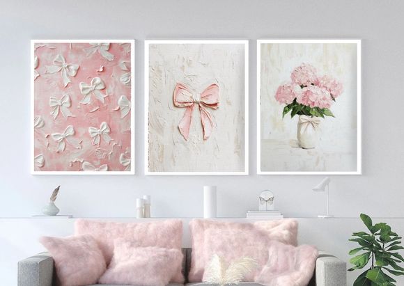 Charming Trio: Girls' Nursery Wall Frame Set