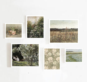 Large Vintage Wall Frame Set – 6-Piece European Antique Decor Collection - 0