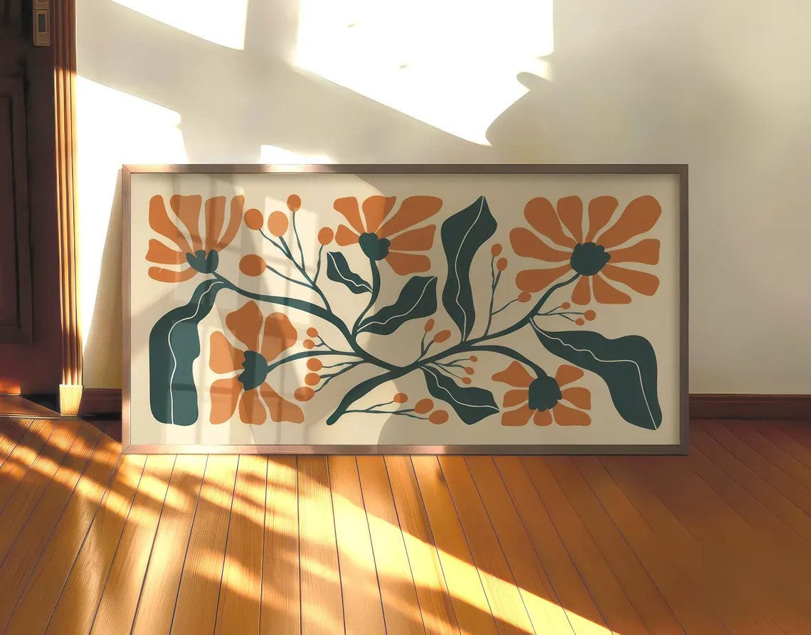 Single Boho Abstract Floral Print