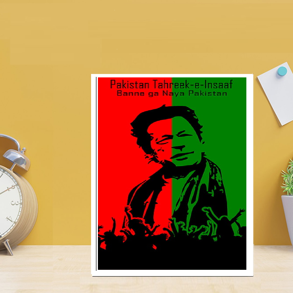 Imran PTI PPP PMLN Pakistan Leader Khan, Single Picture Frame with FREE Custom Print, Absolutely Not Quote IK Frame