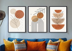 3 Pcs Abstract Art Wall Frames, Boho Room Photo frames