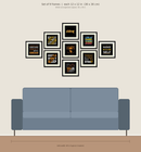 9 Pack Inspirational Quote Frames, Motivational Quotes set-4