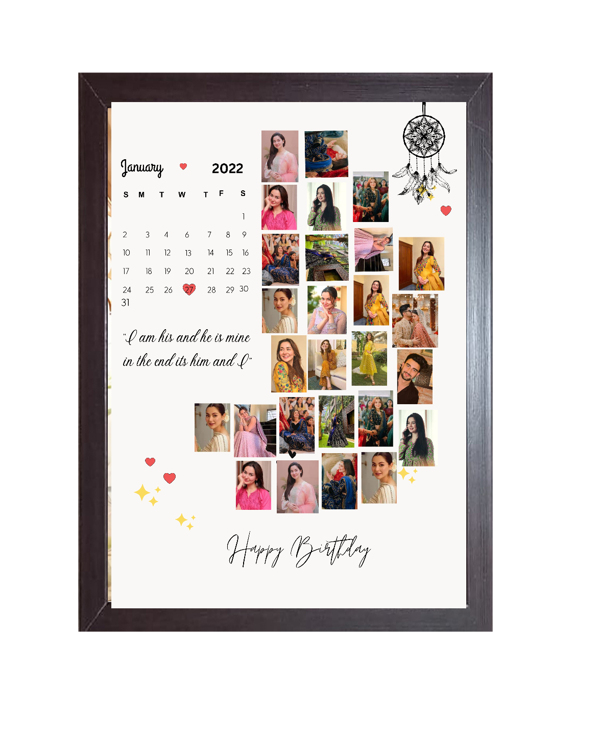 Birthday Personalized Frame, Friends, Couple Frame