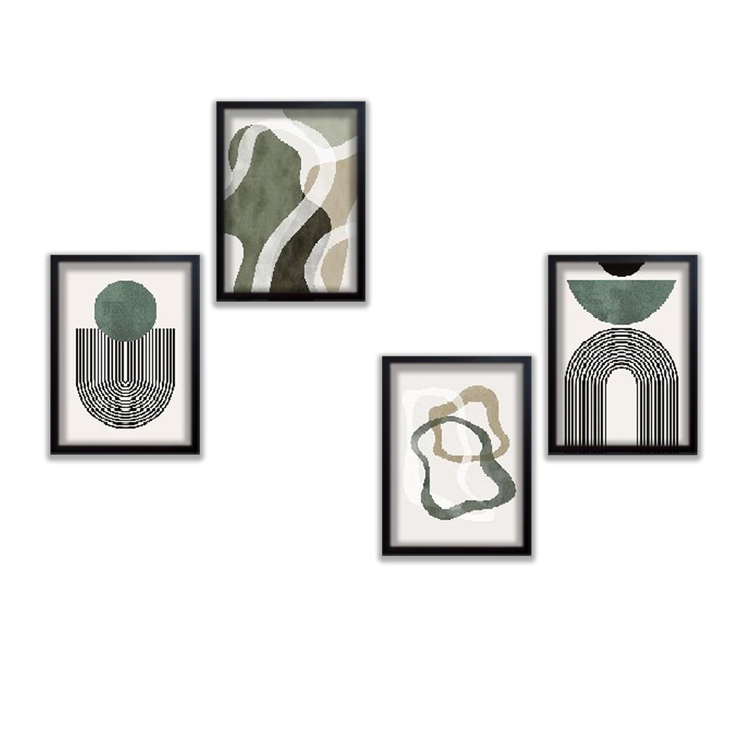 Set of 4 Abstract Art Frame set