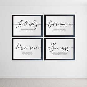 Work Self Motivation Quotes For Home & Office Set of 4 - 0