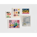 5 pc NYC Gallery Wall Frame Set, Retro Pop Art New York Print set (2 pc - 12x16", 3 pc 8x12")-3