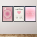 Set of 3 Abstract Photo Frames/ Girls Room Decor-1