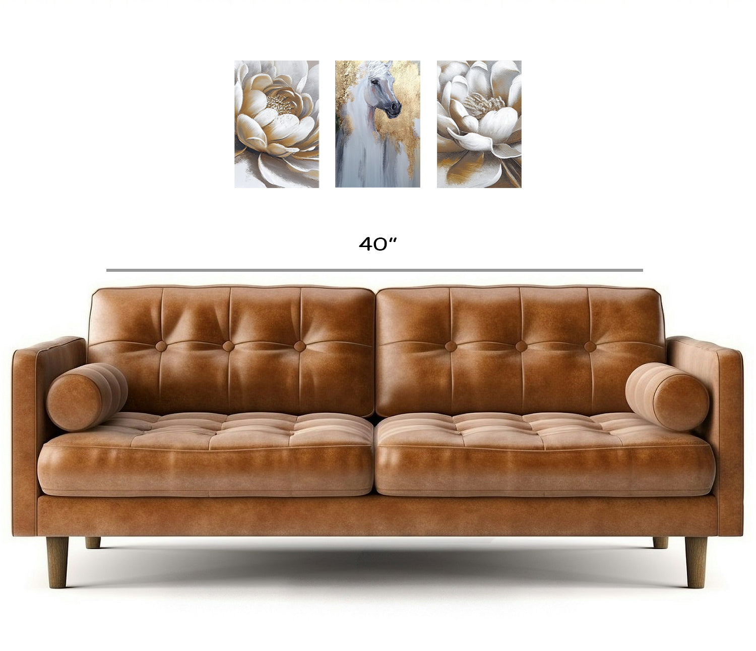 3 Set Of Outstanding Horse on Canvas Traditional Art