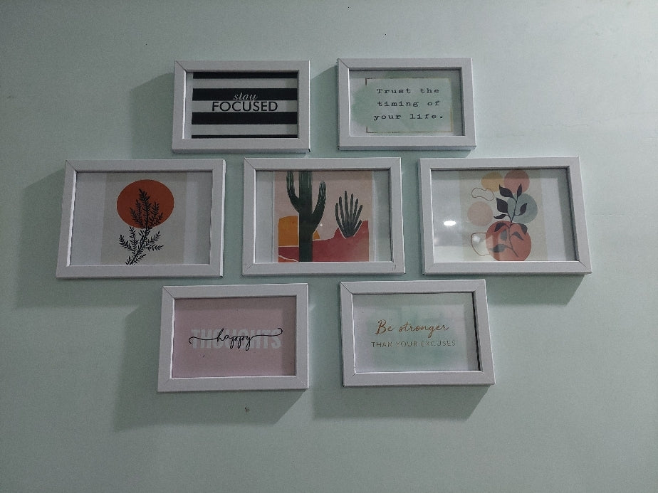 7 PCS Abstract Art Picture Frames set