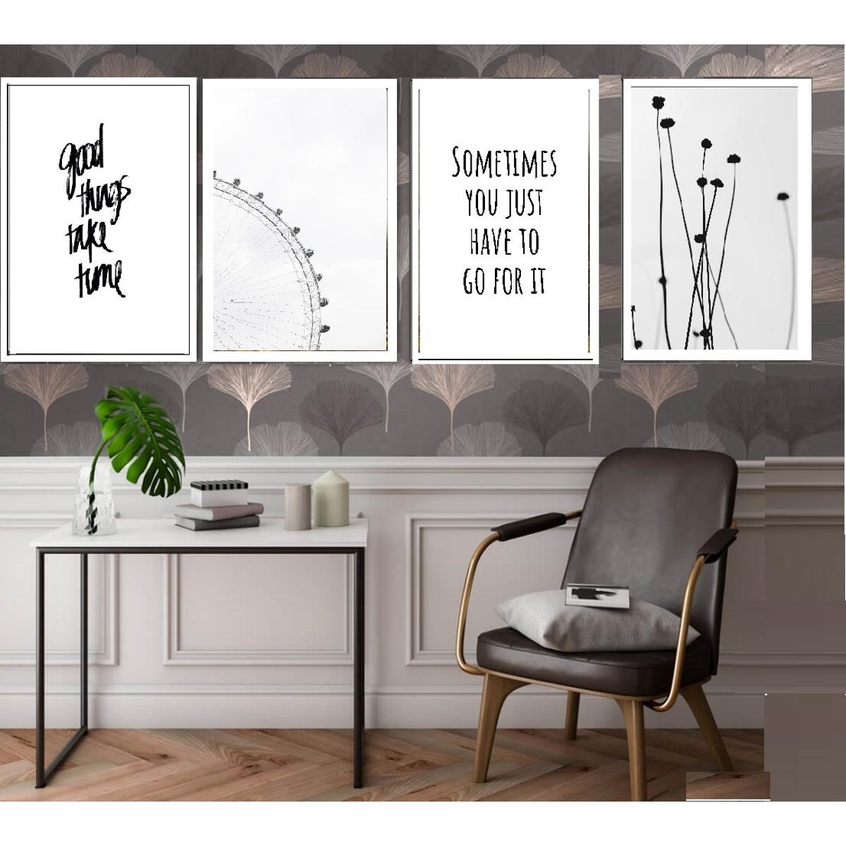 Set of 4 Abstract Aesthetic Picture Frames